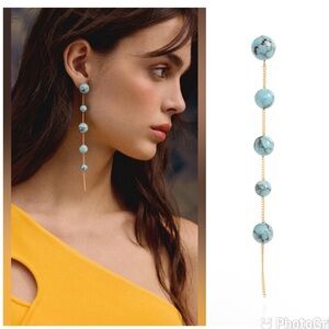 NEW Cult Gaia Atum Earrings in Ibiza Turquoise
